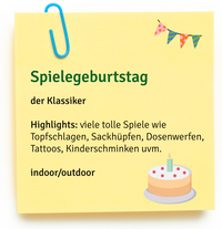 Spielegeburtstag ab 7 Jahren