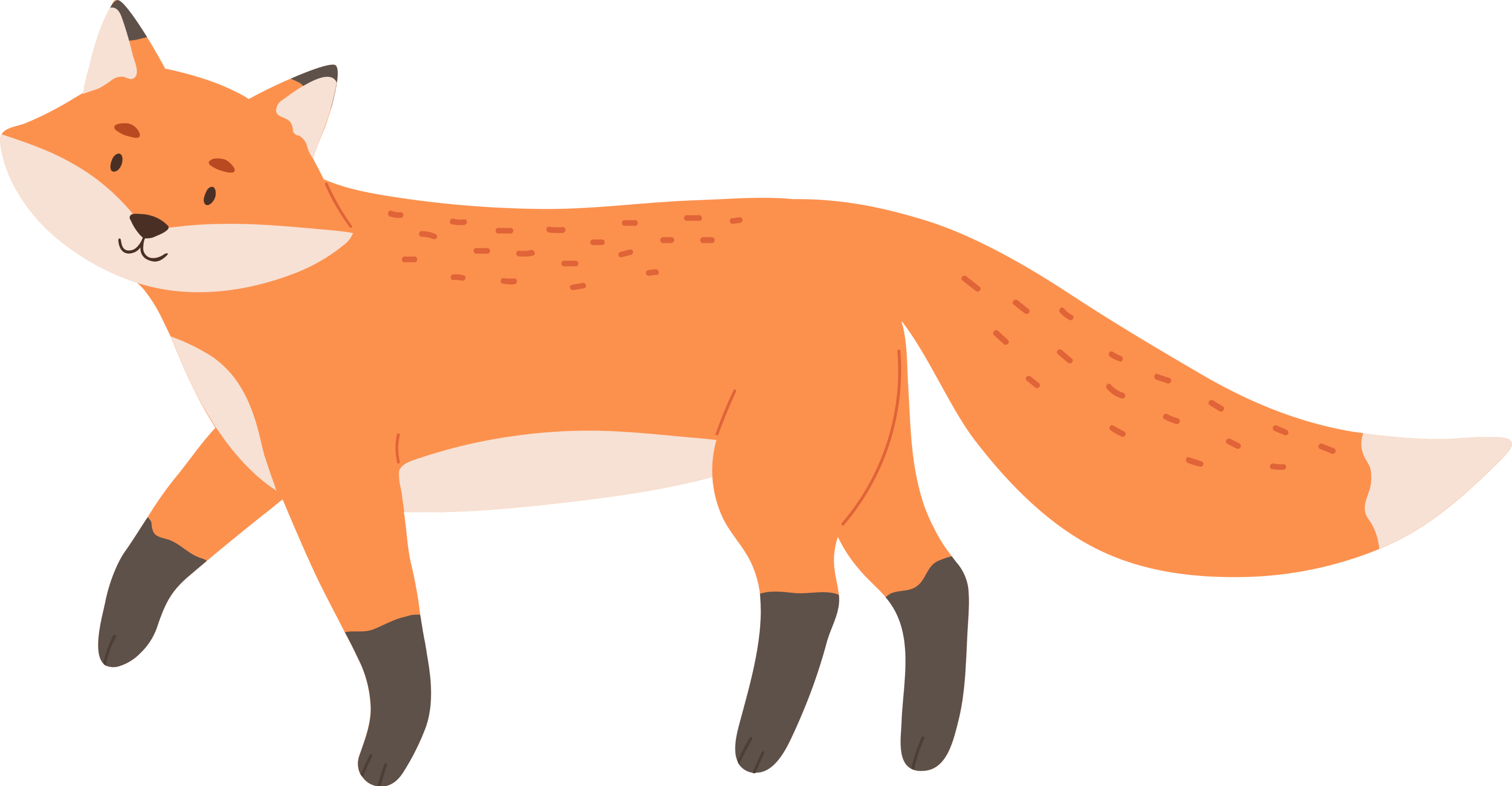 kleiner orangener Fuchs