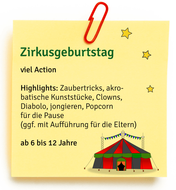 Zirkusgeburtstag ab 6 Jahren