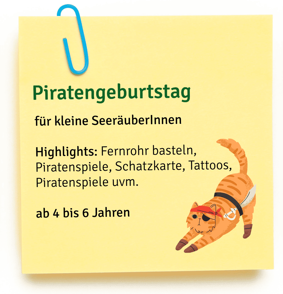 Piratengeburtstag für 4-6 jährige